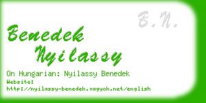 benedek nyilassy business card